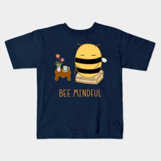 Bee Mindful - Midnight Blue Kids T-Shirt